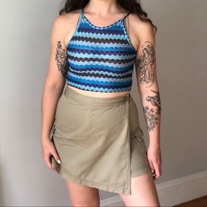 blue crochet crop top